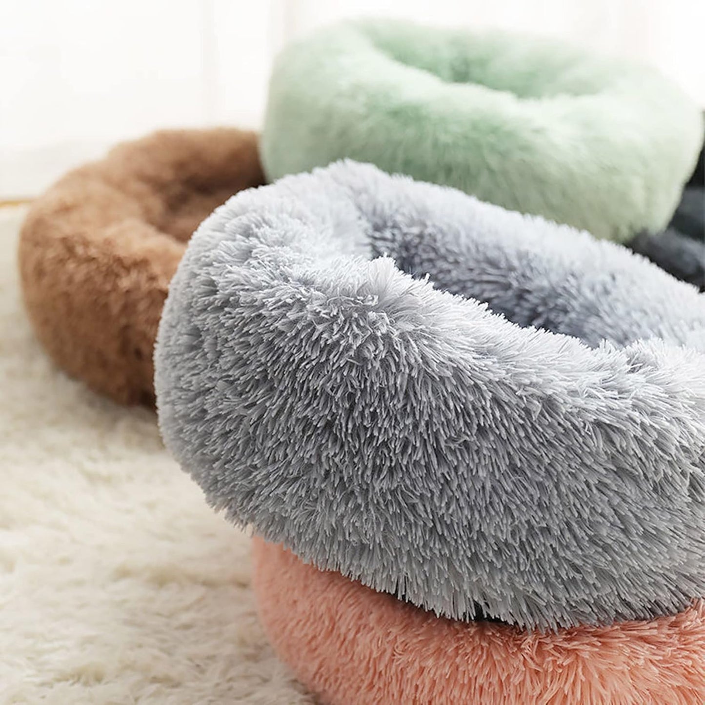 Fashion and Comfort Combined - Multi - colored Plush Pet Beds