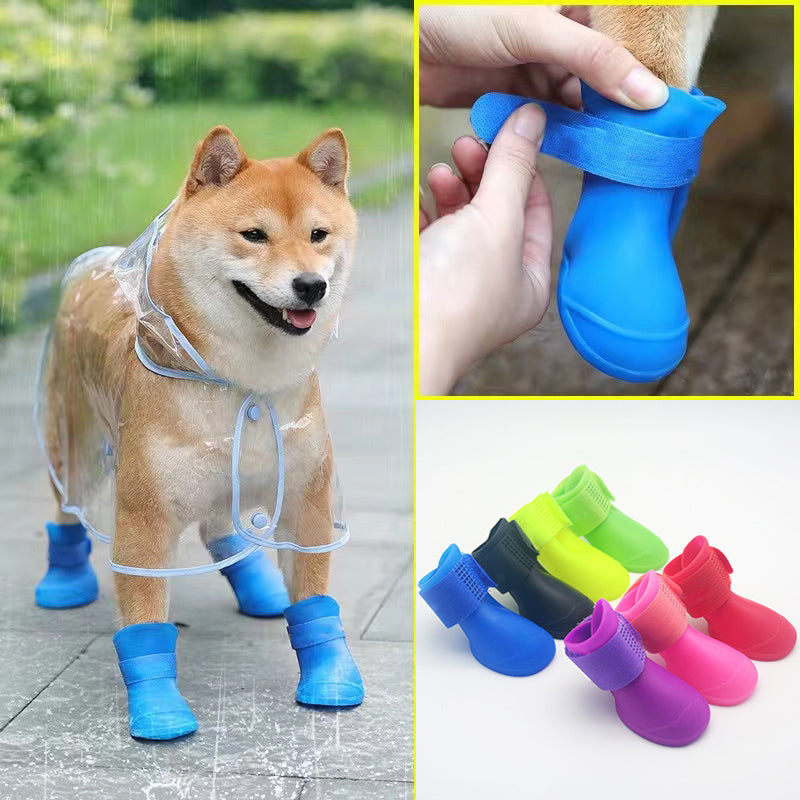 Wholesale Fashionable Pet Rain Boots with Excellent Waterproof Performance