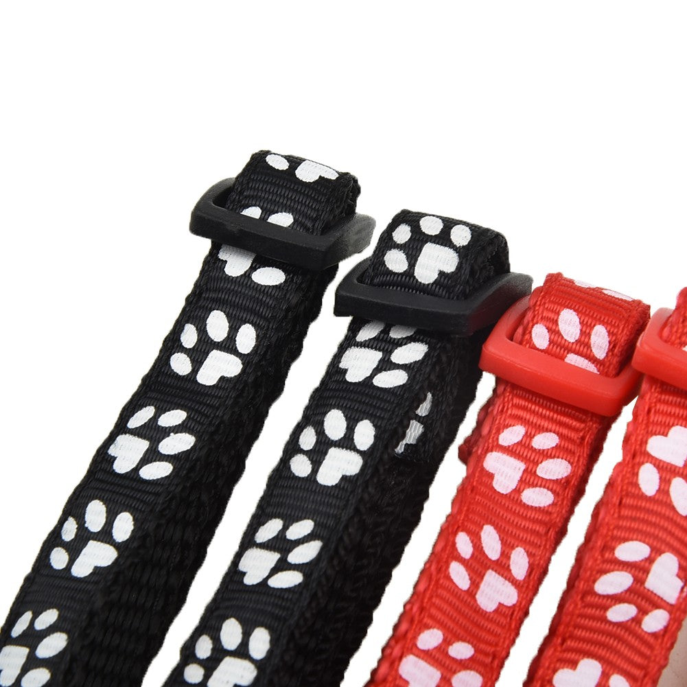 Only 19.2USD for 12pcs!Wholesale Cost - effective Pet Collars with Unique Paw Print Designs