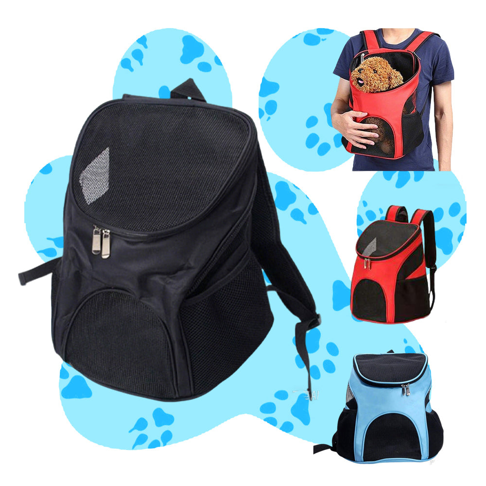 Bolsa de transporte para animais de estimação com ventilação de malha, mochila de transporte para cães respirável para pequenos animais de estimação/gatos/filhotes, para viagens, caminhadas, acampamentos, caminhadas e atividades ao ar livre