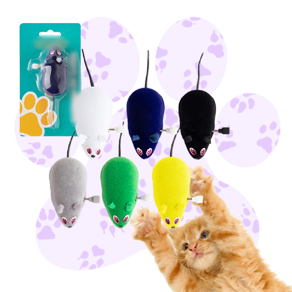 Wholesale Wind-up Moving Mouse-shaped Cat Toys, High Quality and Low Price