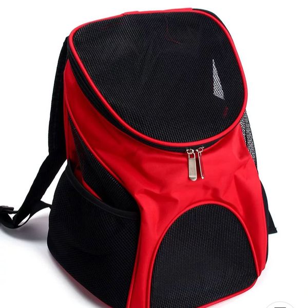 Bolsa de transporte para animais de estimação com ventilação de malha, mochila de transporte para cães respirável para pequenos animais de estimação/gatos/filhotes, para viagens, caminhadas, acampamentos, caminhadas e atividades ao ar livre