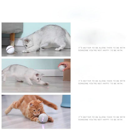 Wholesale Smart USB-charged Cat Toy Balls with LED Lights