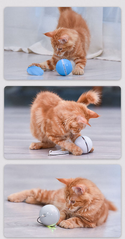 Wholesale Smart USB-charged Cat Toy Balls with LED Lights